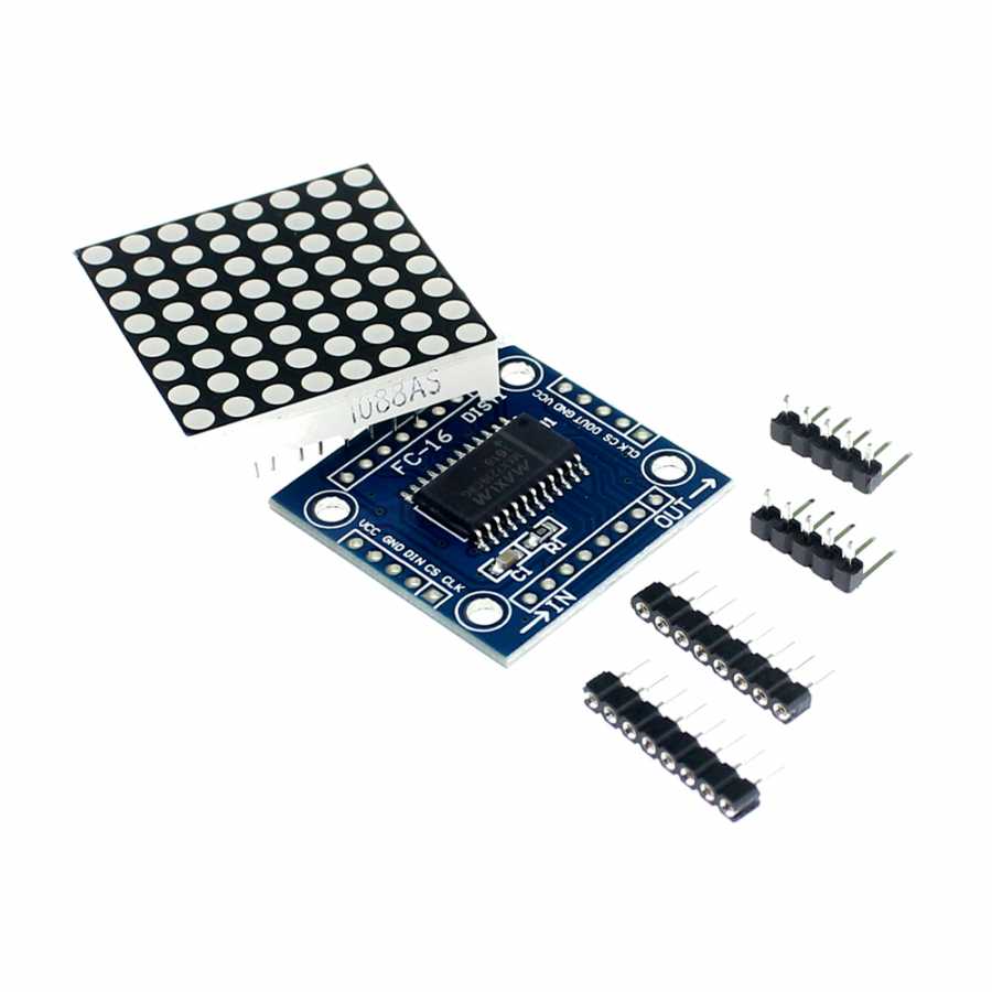8×8 Dot Matrix Kartı – Peşpeşe Takılabilir, MAX7219-MAX7219 LED Matrix 8×8