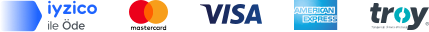 Ödeme Yöntemleri - iyzico, Mastercard, Visa, American Express, Troy